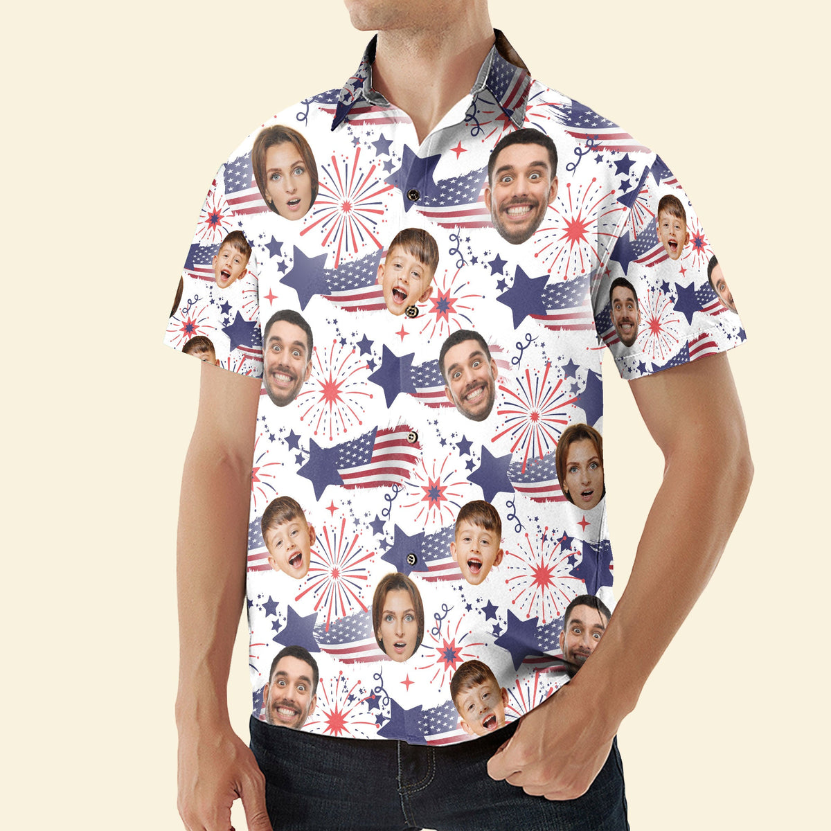(Picture Inserted) Family Cute Face - Personalized Hawaiian Shirt