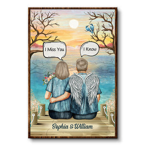 Still Talk About You Widow Middle Aged Couple - Memorial Gift - Personalized Custom Poster