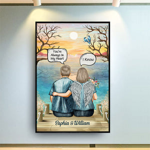 Still Talk About You Widow Middle Aged Couple - Memorial Gift - Personalized Custom Poster