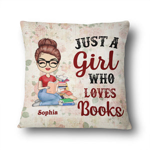 Girl Who Loves Books Reading Rose - Reading Gift - Personalized Custom Pillowcase