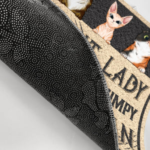 Cat Lovers Crazy Cat Lady And Grumpy Old Man Live Here - Personalized Custom Doormat