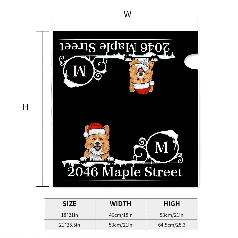 Personalized Dog Christmas Mailbox Cover, Dog lover Gift
