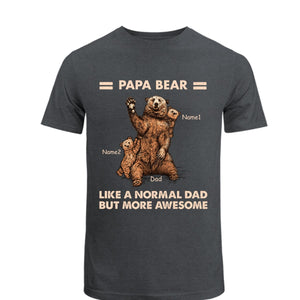 Papa Bear And Kids Personalized Shirt