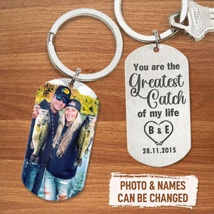 You Are The Greatest Catch, Personalized Keychain, Anniversary Gifts For Him, Custom Photo