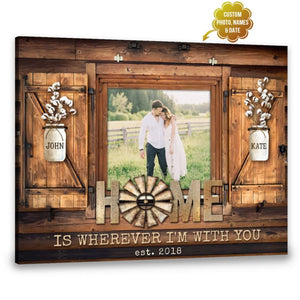 Personalized Photo Gifts Home Is Wherever I’m With You Poster