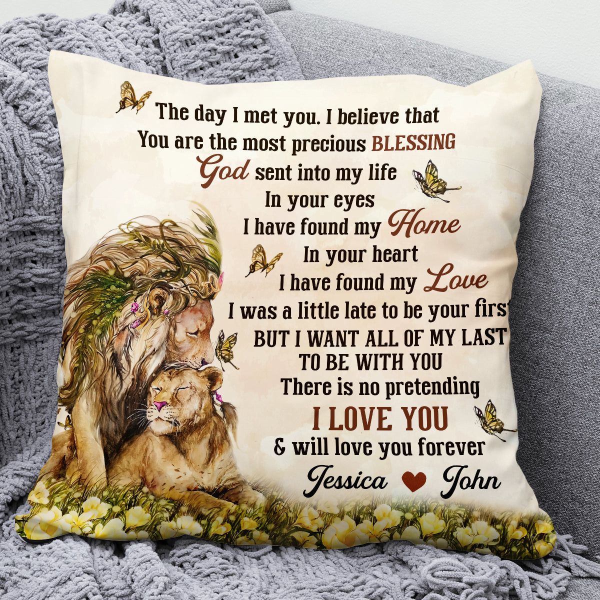 You Are The Most Precious Blessing Sweet Couple Pillow