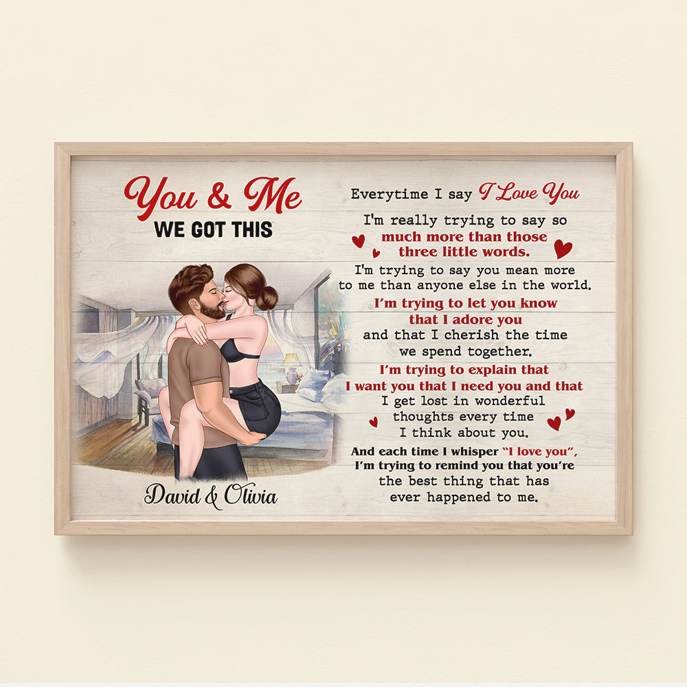 You And Me, We Got This - Sexy Couple Poster, Personalized Poster