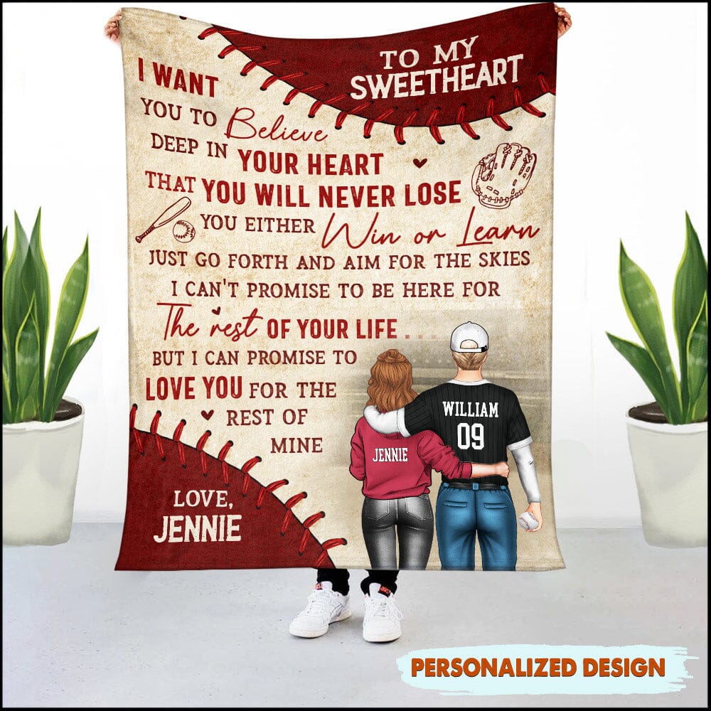 You will never lose personalized blanket birthday loving gift for base ball players boyfriends