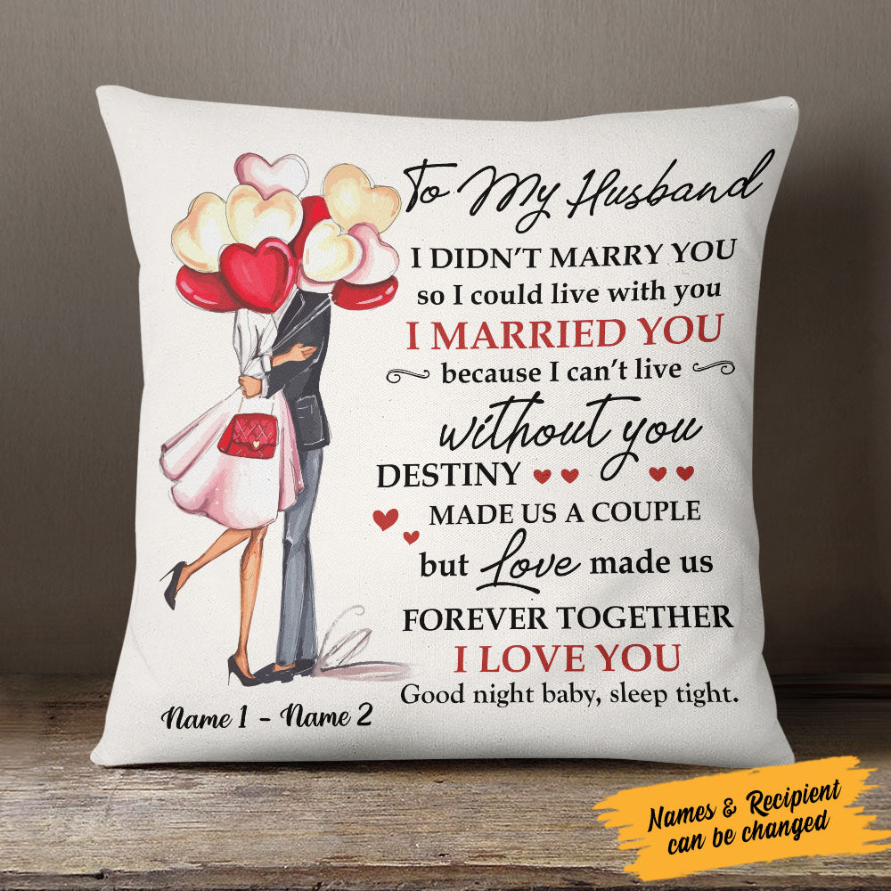 Personalized Couple Love  Pillow (Insert Included)