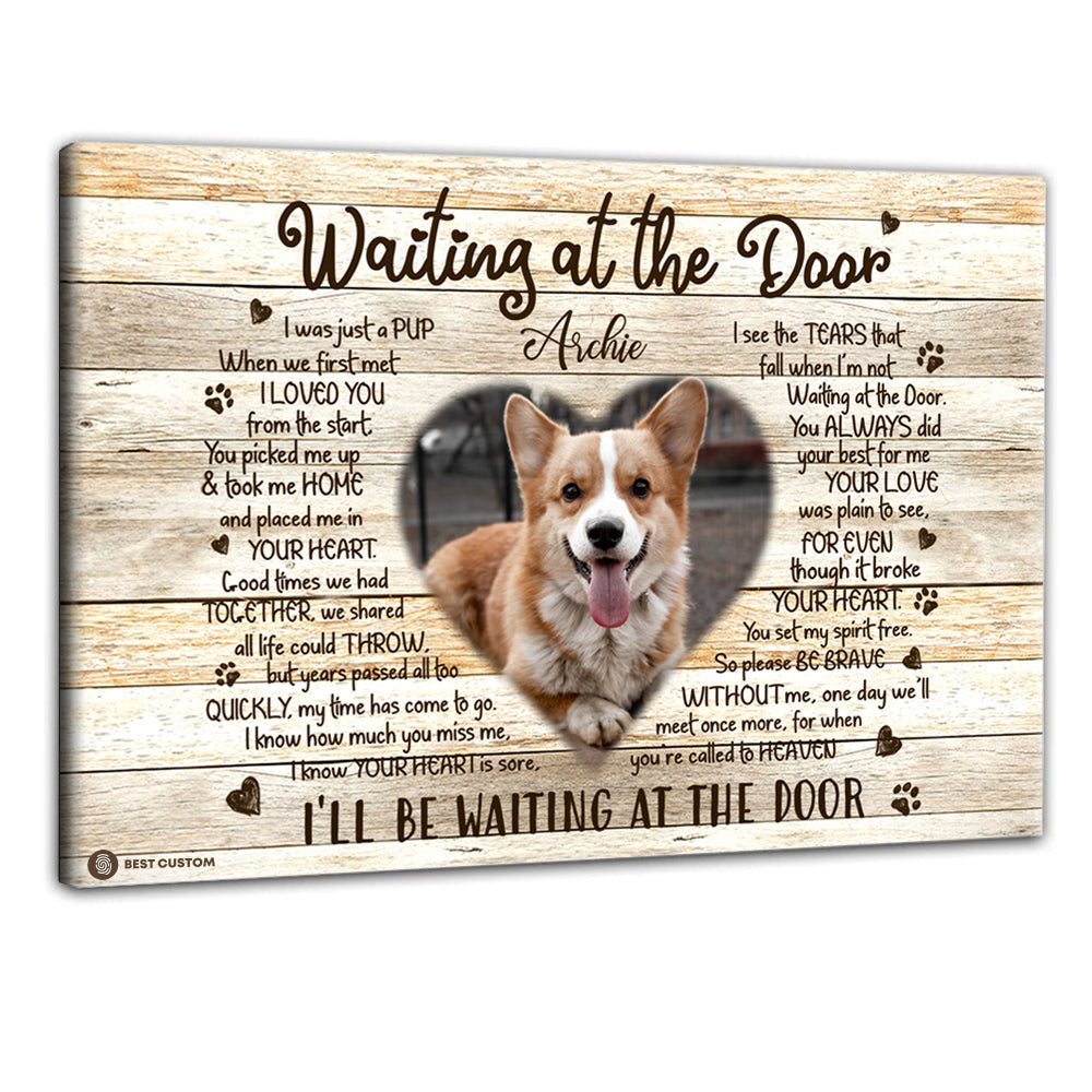 Waiting At The Door Custom Photo Poster Memorial Dog