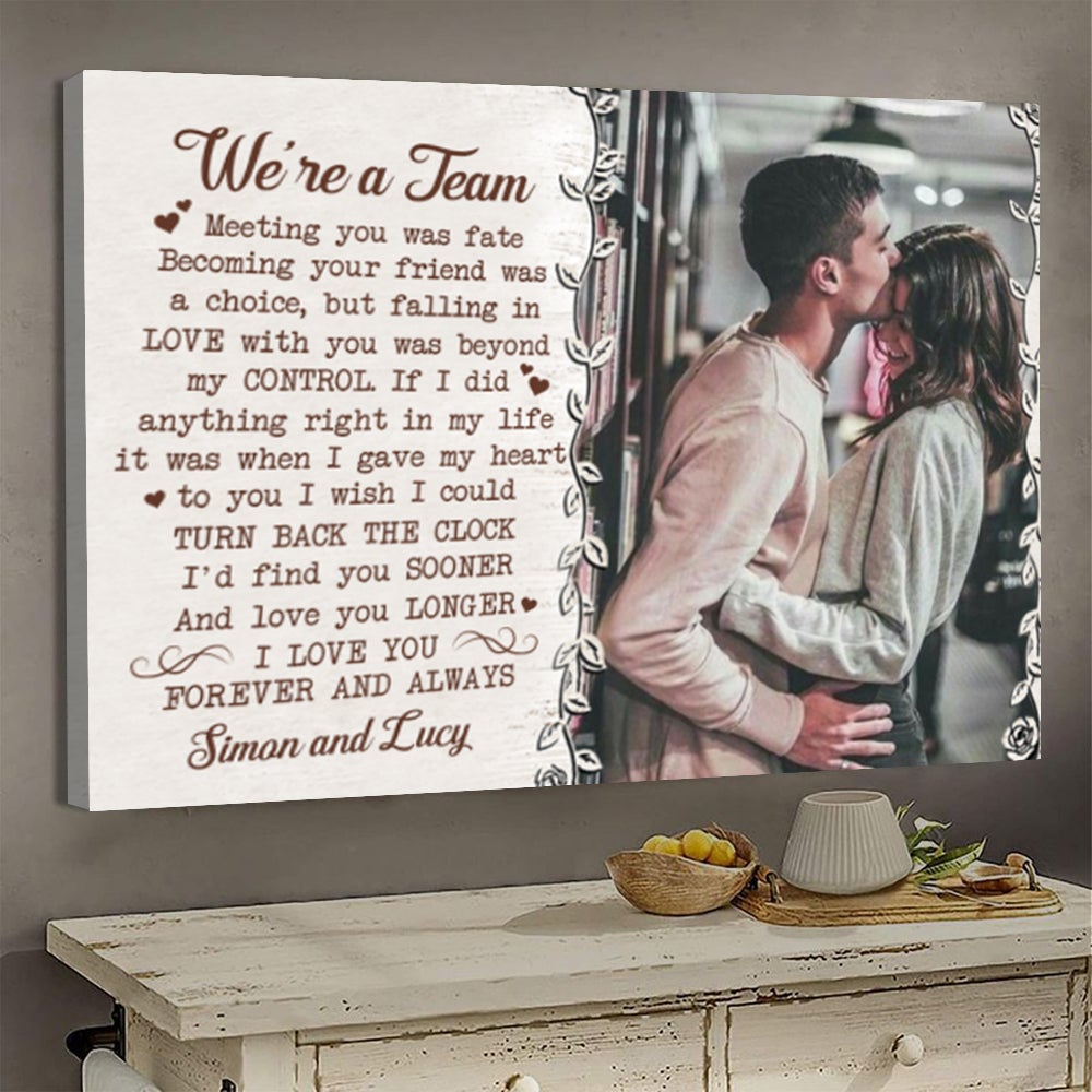 Gift For Couple Poster - Canvas, We're A Team