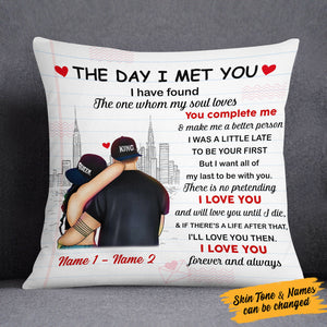 Couple The Day I Met You Pillowcase