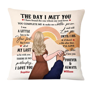 Couple The Day I Met You Pillow