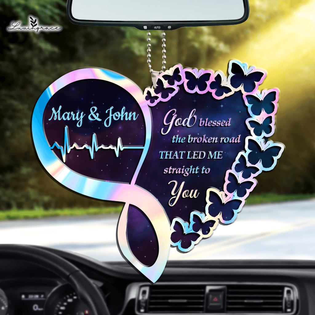 Butterfly Infinity Heart God Blessed Personalized Ornament