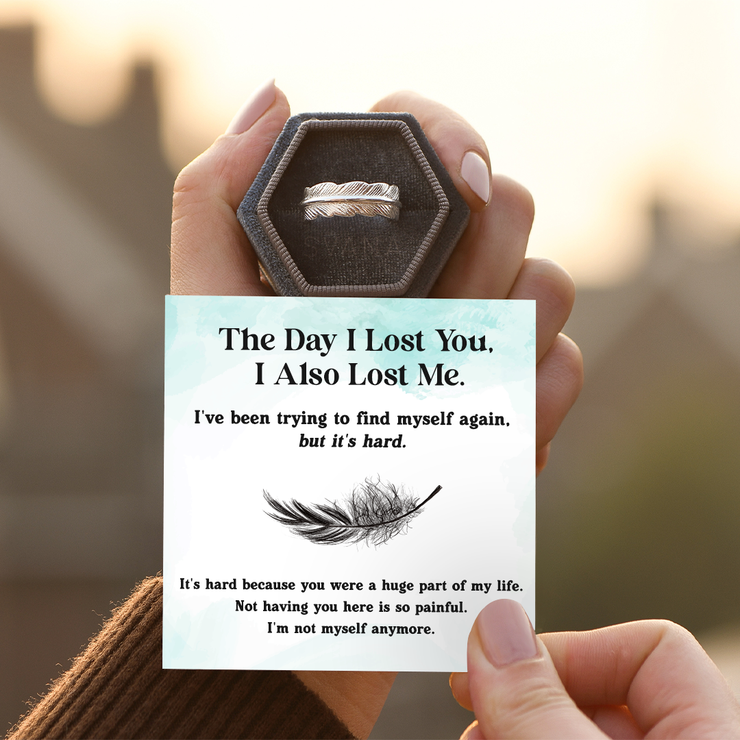 The Day I Lost You Personalized Plume Ring
