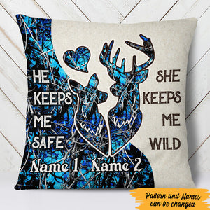 Personalized Deer Hunting Valentine Couple Pillow  JR91 81O47 (Insert Included)