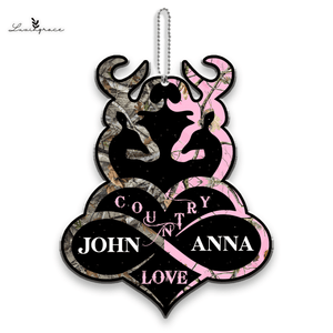 Country Love Personalized Couple Buck And Doe Ornament