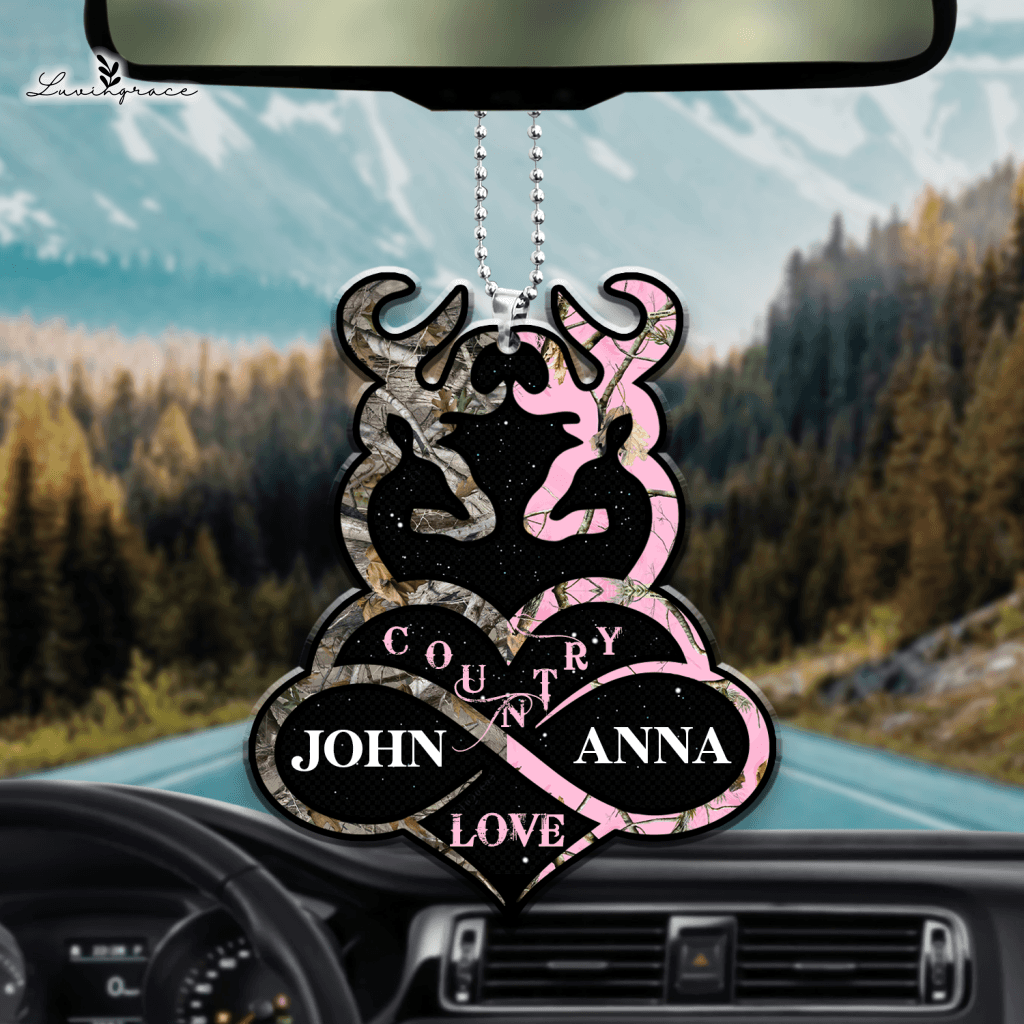 Country Love Personalized Couple Buck And Doe Ornament