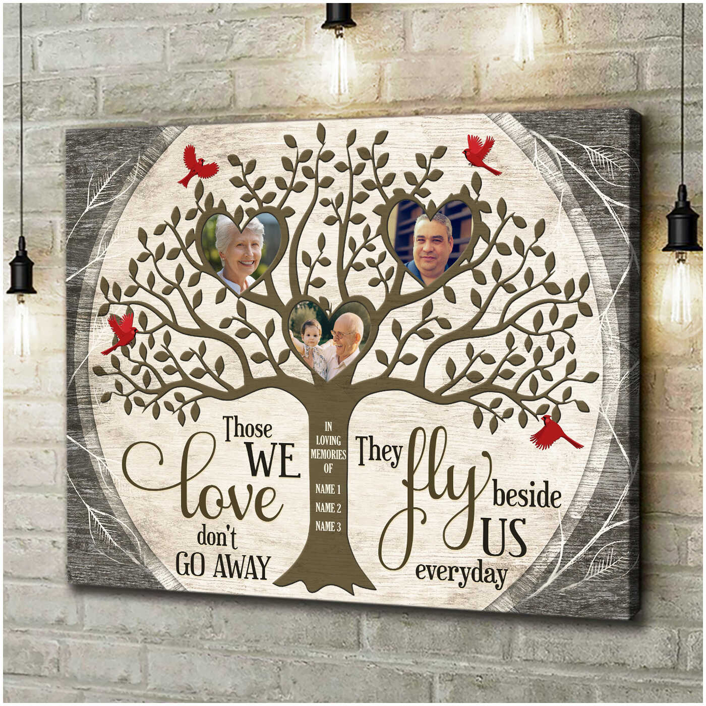 Personalized Family Tree Memorial Poster