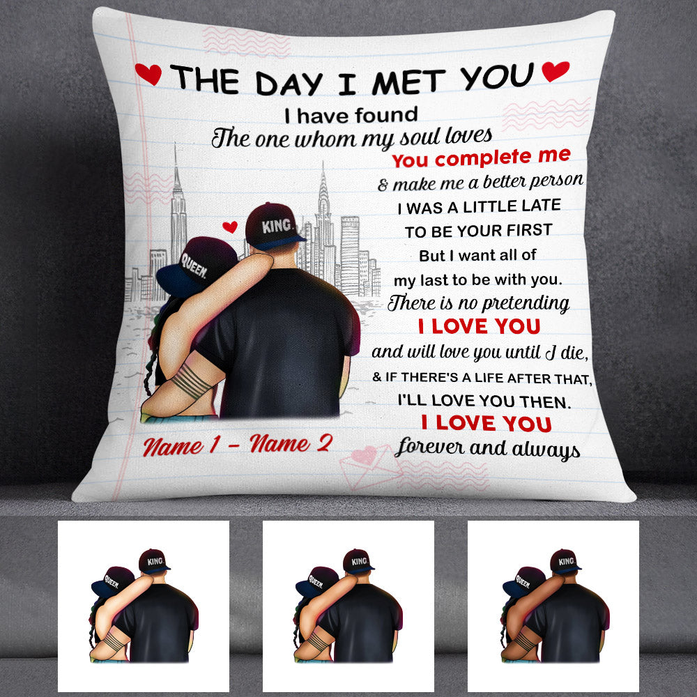 Couple The Day I Met You Pillowcase
