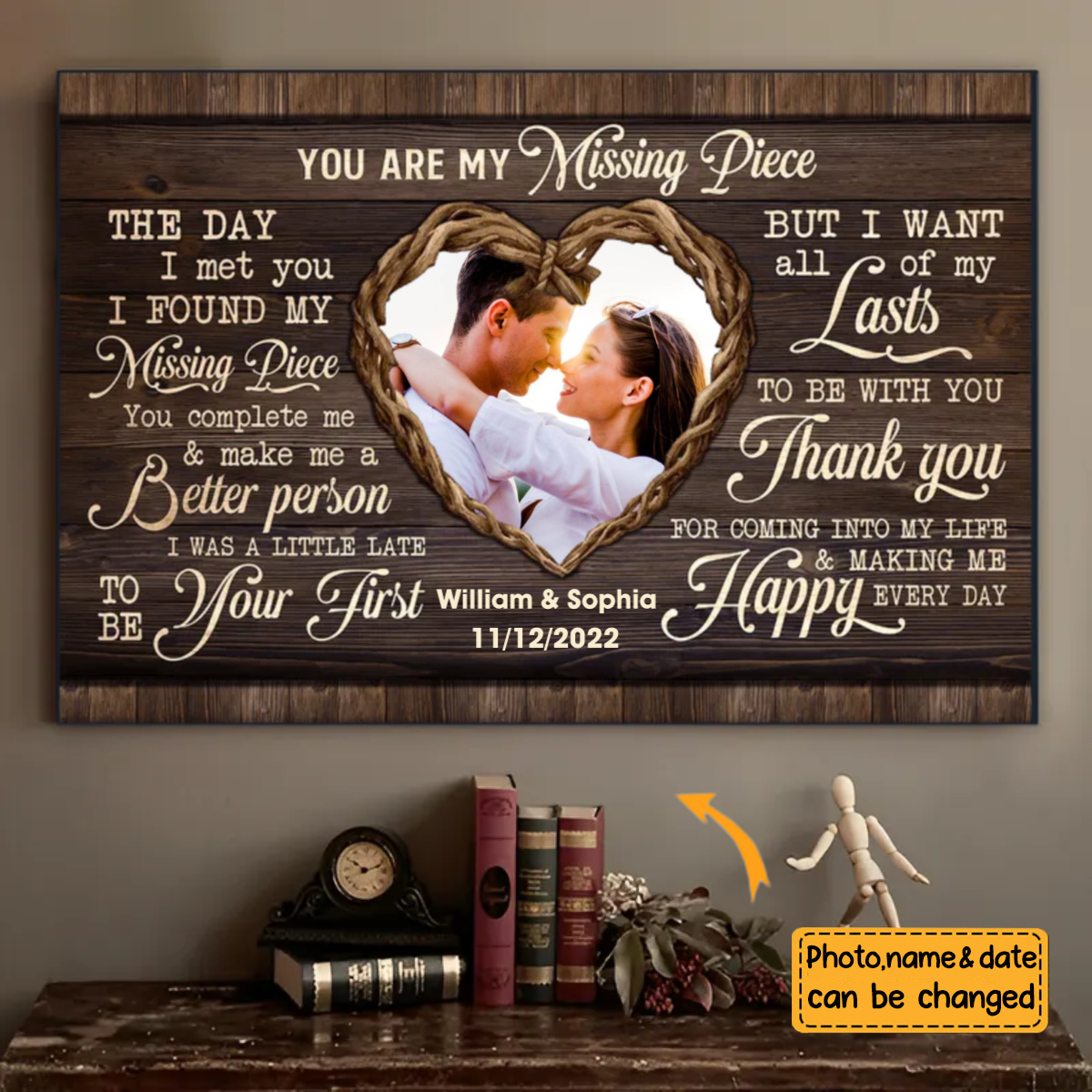 You Are My Missing Piece - Personalized Poster For Couples