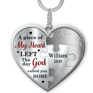 A Piece Of My Heart Left, The Day God Called You Home - Personalized Keychain