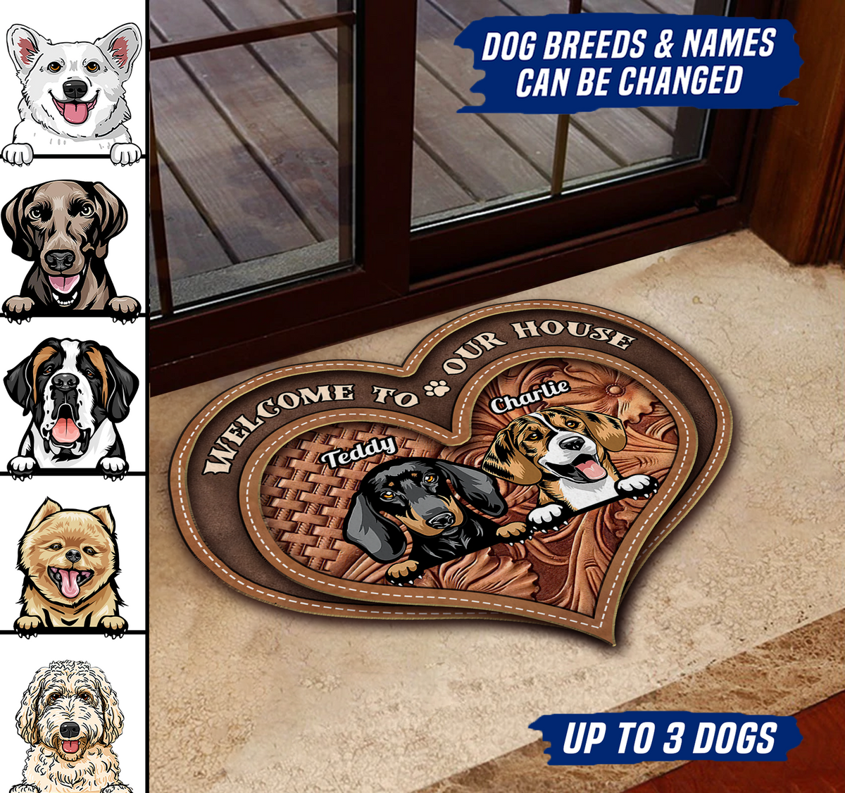 Dog&Cat Personalized Custom Shaped Doormat