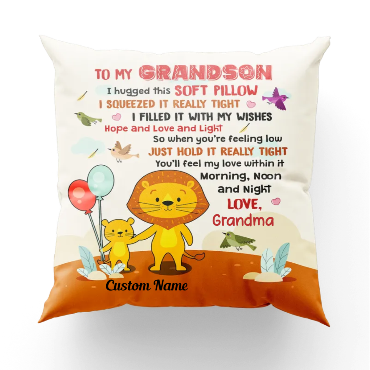 Family - Grandson Lion Personalized Pillowcase