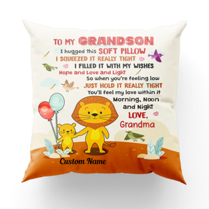 Family - Grandson Lion Personalized Pillowcase