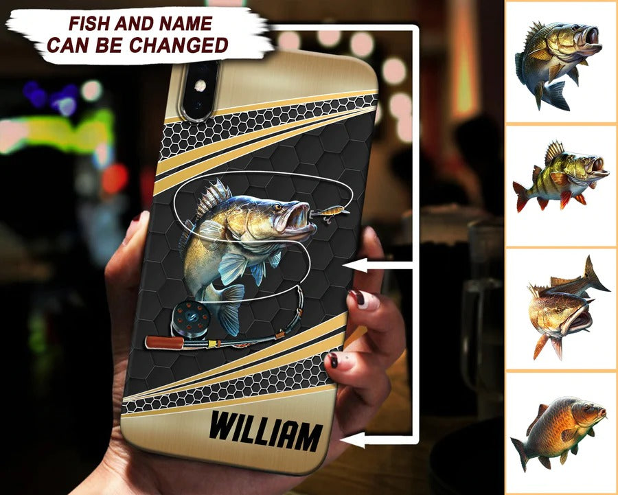 Fishing Metal Yellow Personalized Phone Case