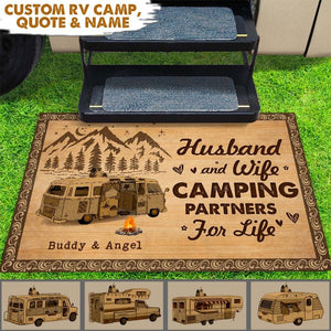 Love Is To Stay Together Couple Camping Doormat