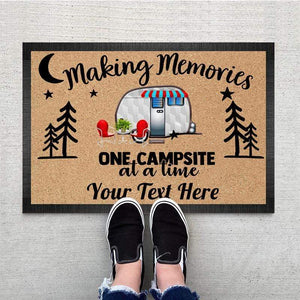 Making Memories One Campsite Doormat, RV Camping Doormat, Camping Gift