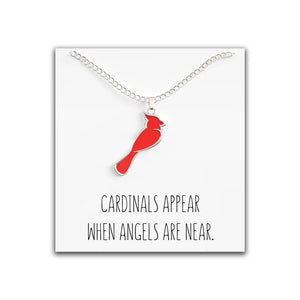 Cardinal Necklace for Women – Cute Red & Silver Charm