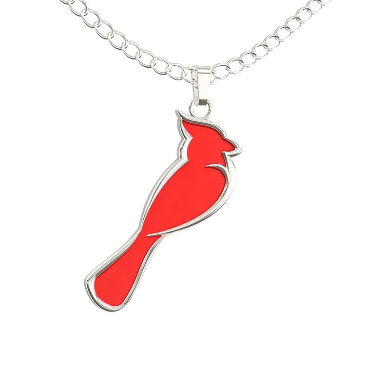 Cardinal Necklace for Women – Cute Red & Silver Charm