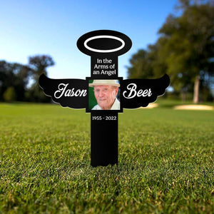 In The Arms of An Angel Memorial Personalize Plaque