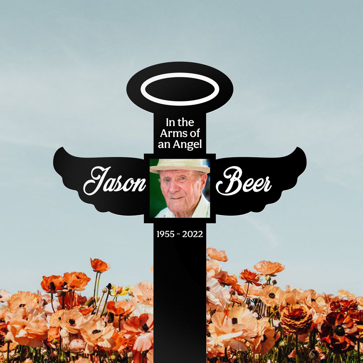 In The Arms of An Angel Memorial Personalize Plaque