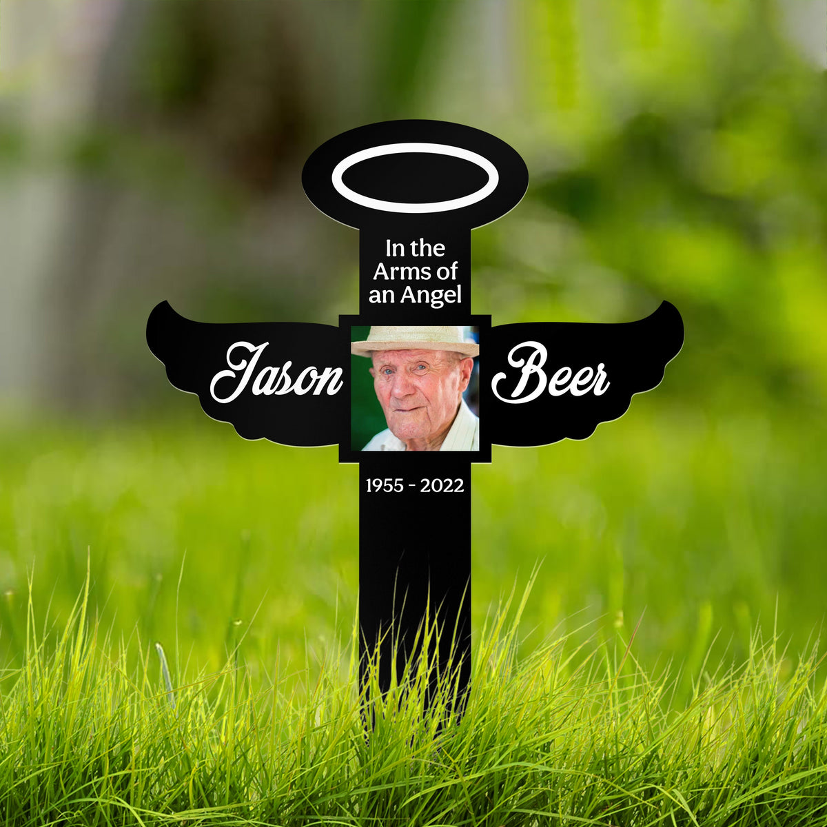 In The Arms of An Angel Memorial Personalize Plaque