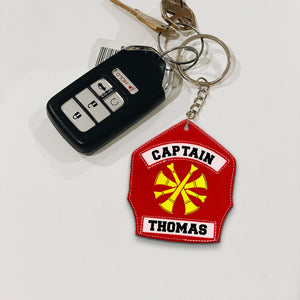 Personalized Firefighter Captain Flat Acrylic Car Ornament