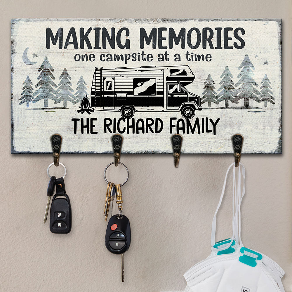Making Memories One Campsite At A Time - Gift For Camping Lovers, Personalized Key Hanger