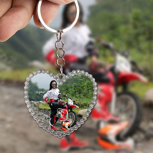 Custom Motorcycle Photo Keychain