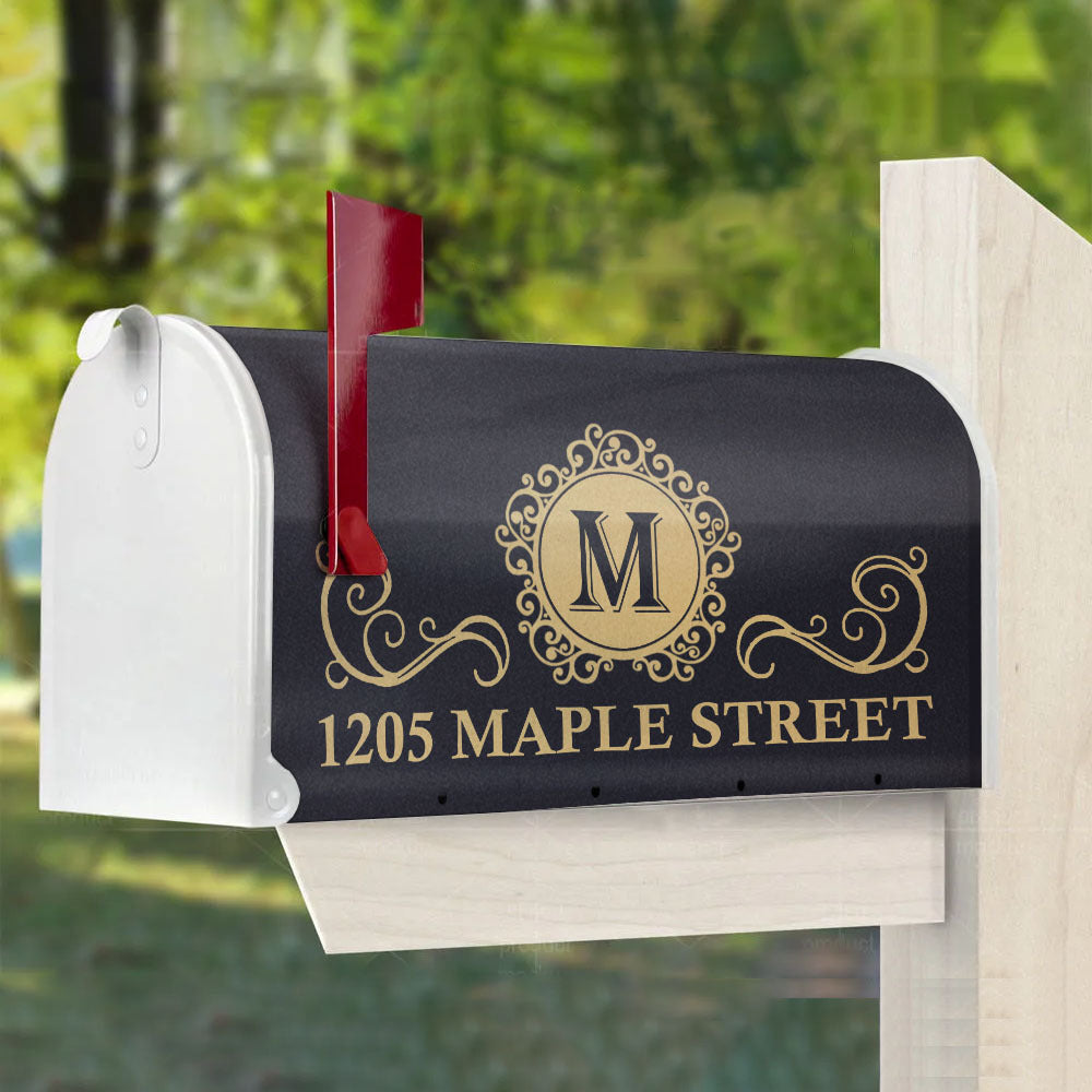 Elegant Family House Number Magnetic Mailbox Cover, Dog Lover Gift