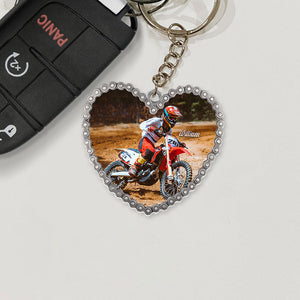 Custom Motorcycle Photo Keychain