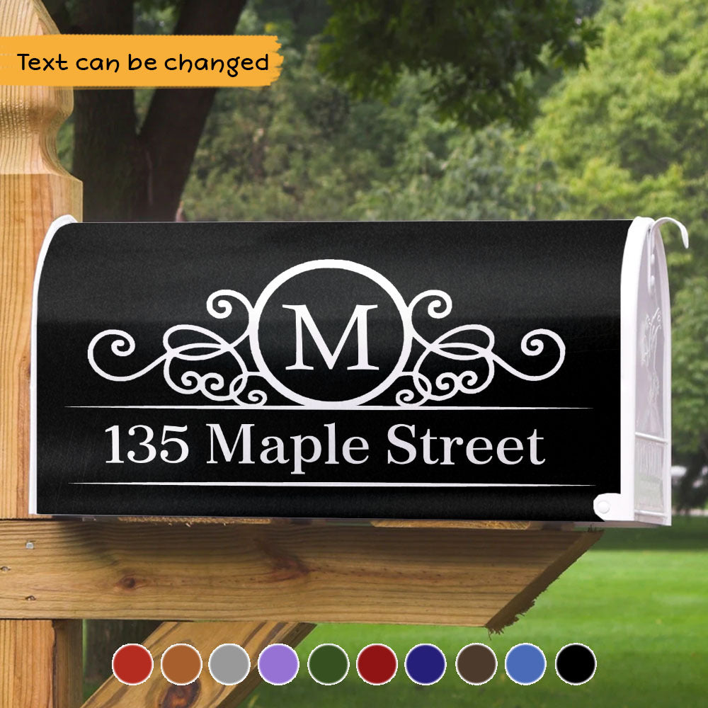 Family Name House Address Magnetic Mailbox Cover, Dog Lover Gift