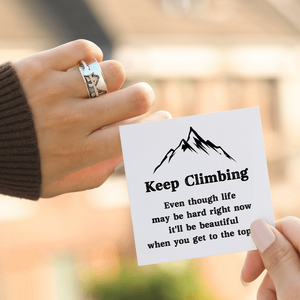 Keep Climbing Silver Spinner Ring