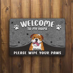 Please Wipe Your Paws - Personalized Custom Doormat