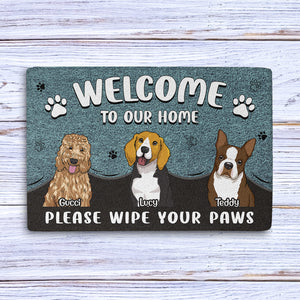 Please Wipe Your Paws - Personalized Custom Doormat