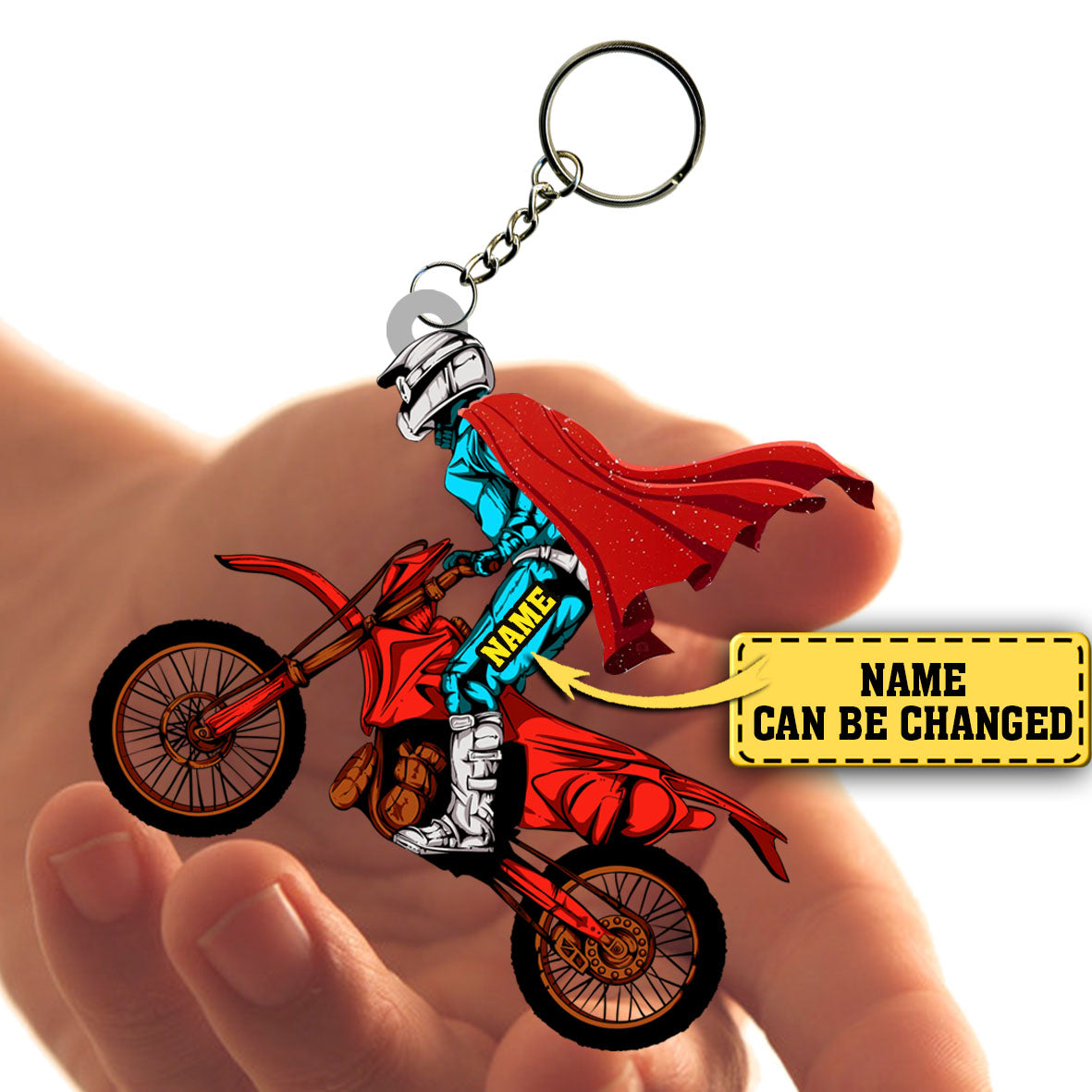 Design Key Chain For Rider Personalized Motorcycle Rider Flat Acrylic Keychain - helloxe