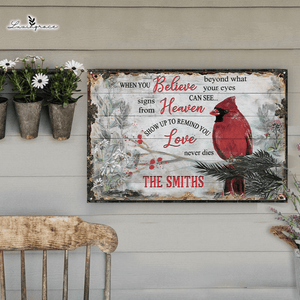 Personalized Cardinal Signs From Heaven Wood Rectangle Sign