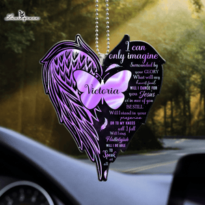 Personalized Heart Wings By Glory Ornament