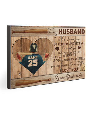 Baseball To My Husband Poster